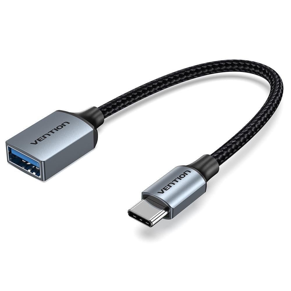 Кабель-переходник OTG Vention USB-C на USB-A/USB 3.0/0,15 м Серый (CCXHB)