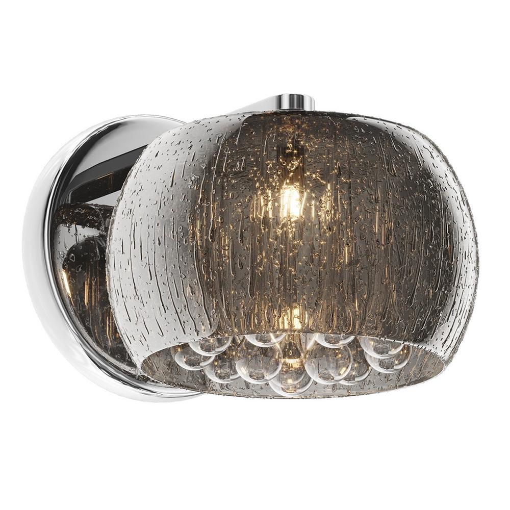 Бра Zuma Line RAIN W0076-01D-F4K9 Хром/Дымчатый прозрачный