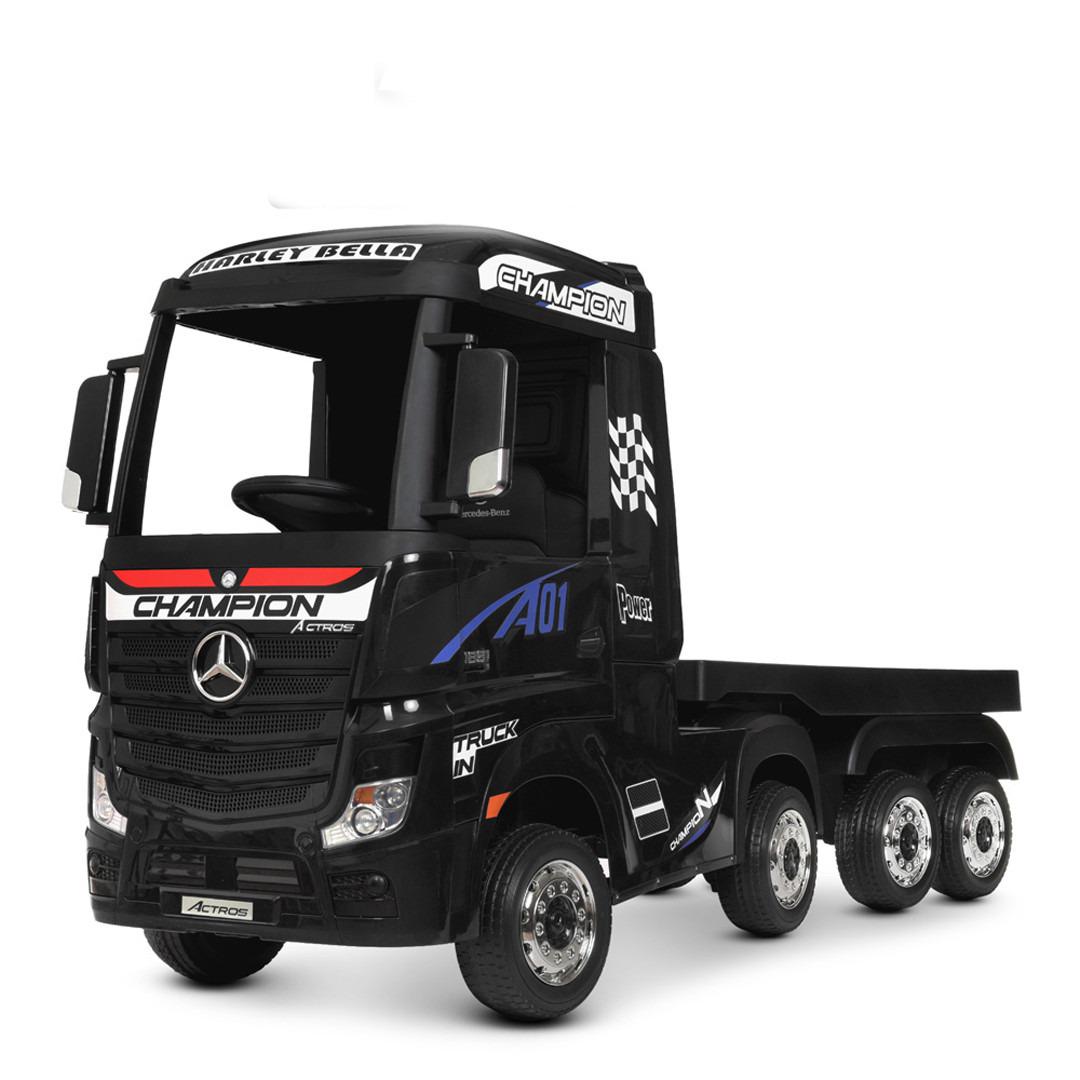 Детский электромобиль Bambi Racer Mercedes M 4208EBLR-2/2 грузовик с прицепом Черный (14653794) - фото 1