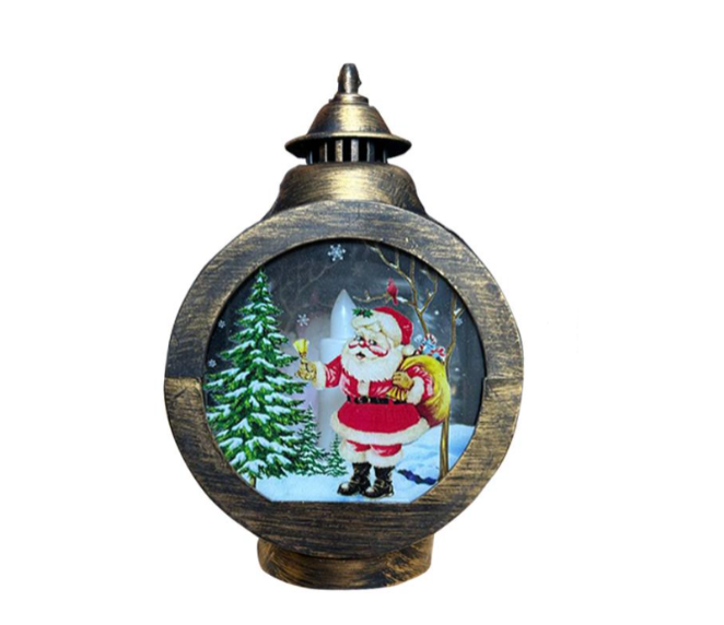 Новогодний декоративный фонарь Lesko 3265985 Санта Клаус Bronze (24366533) Новогодний декоративный фонарь Lesko 3265985 Санта Клаус Bronze (24366533)