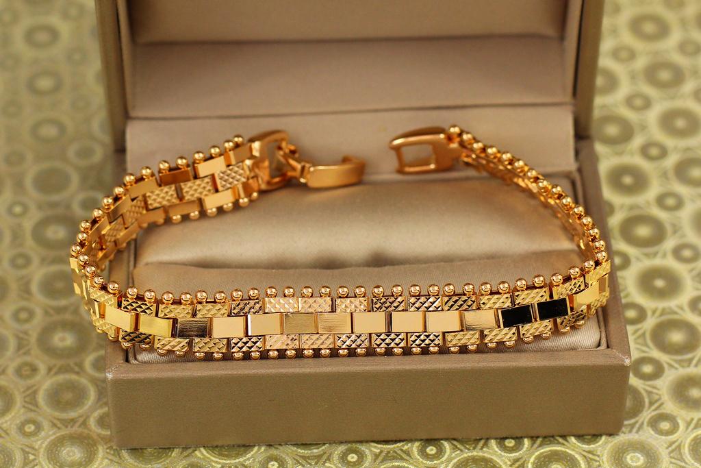 Браслет Xuping Jewelry Трак 18 см 10 мм Золотистый