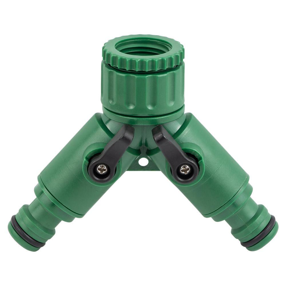 Кран распределительный с адаптерами Grad ABS 1/2" 2-я выходы с внутренней резьбой 1/2"x3/4" (5016885)