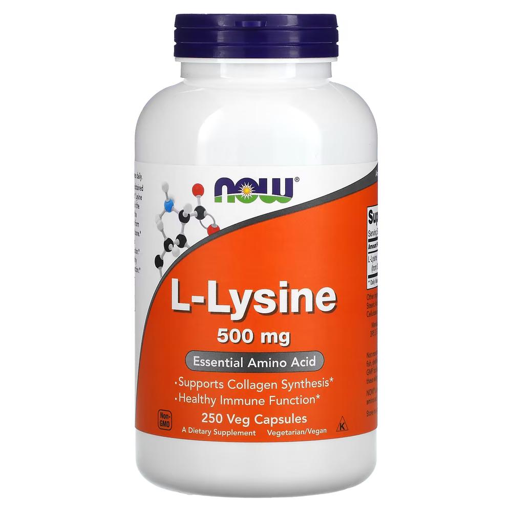 Лизин L NOW Foods L-Lysine 500 mg 250 капс.
