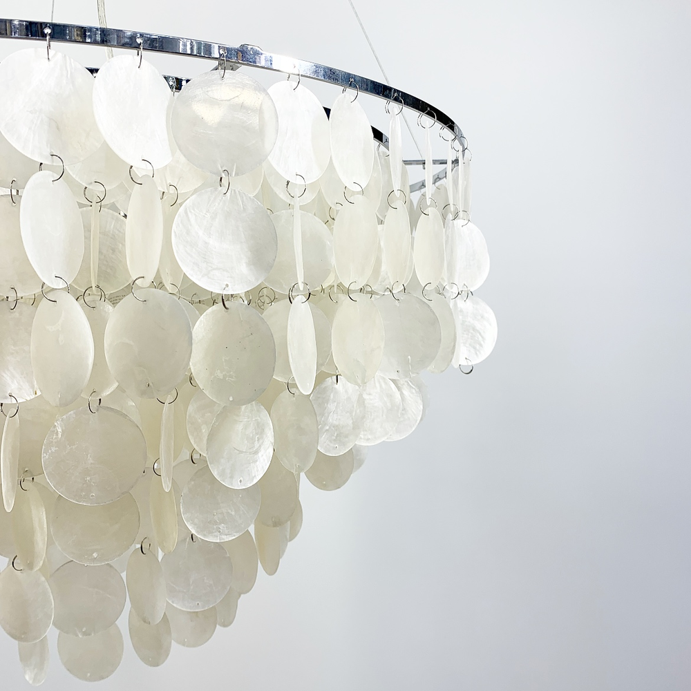 Люстра підвісна Athelia Ø50 см Chrome (D 8598 CH+Shell) - фото 4