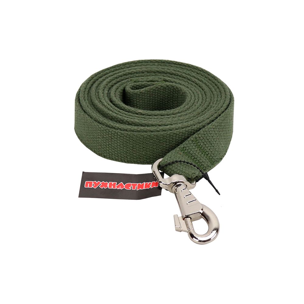 Поводок брезентовый для собак Пушистка 5 м x 35 мм Зеленый (1528526093)