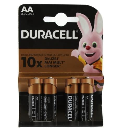 Батарейка AA лужна Duracell Duralock Basic 4 шт. 1,5V (MN1500 4BL)