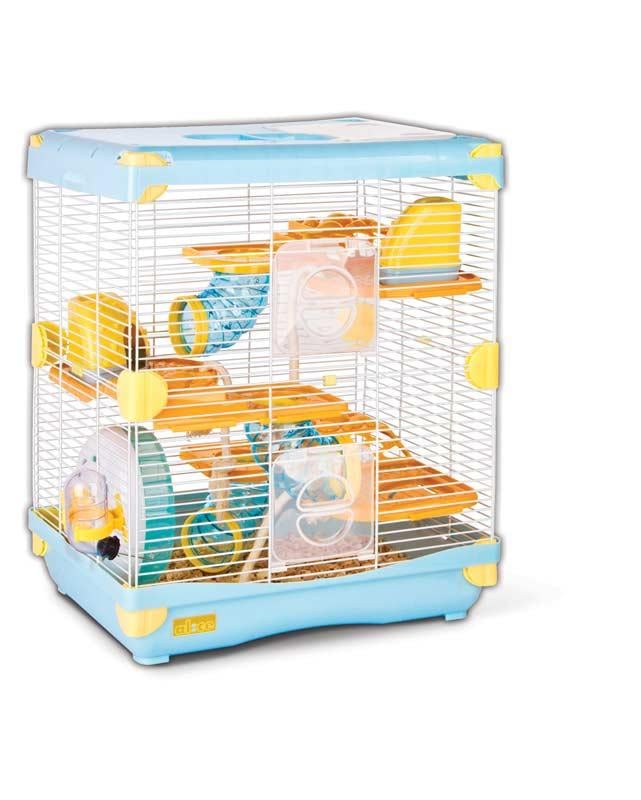 Клетка для грызунов Happet GREMI L2 Страна приключений K813 28x21x43 см Голубой (5907708628282)