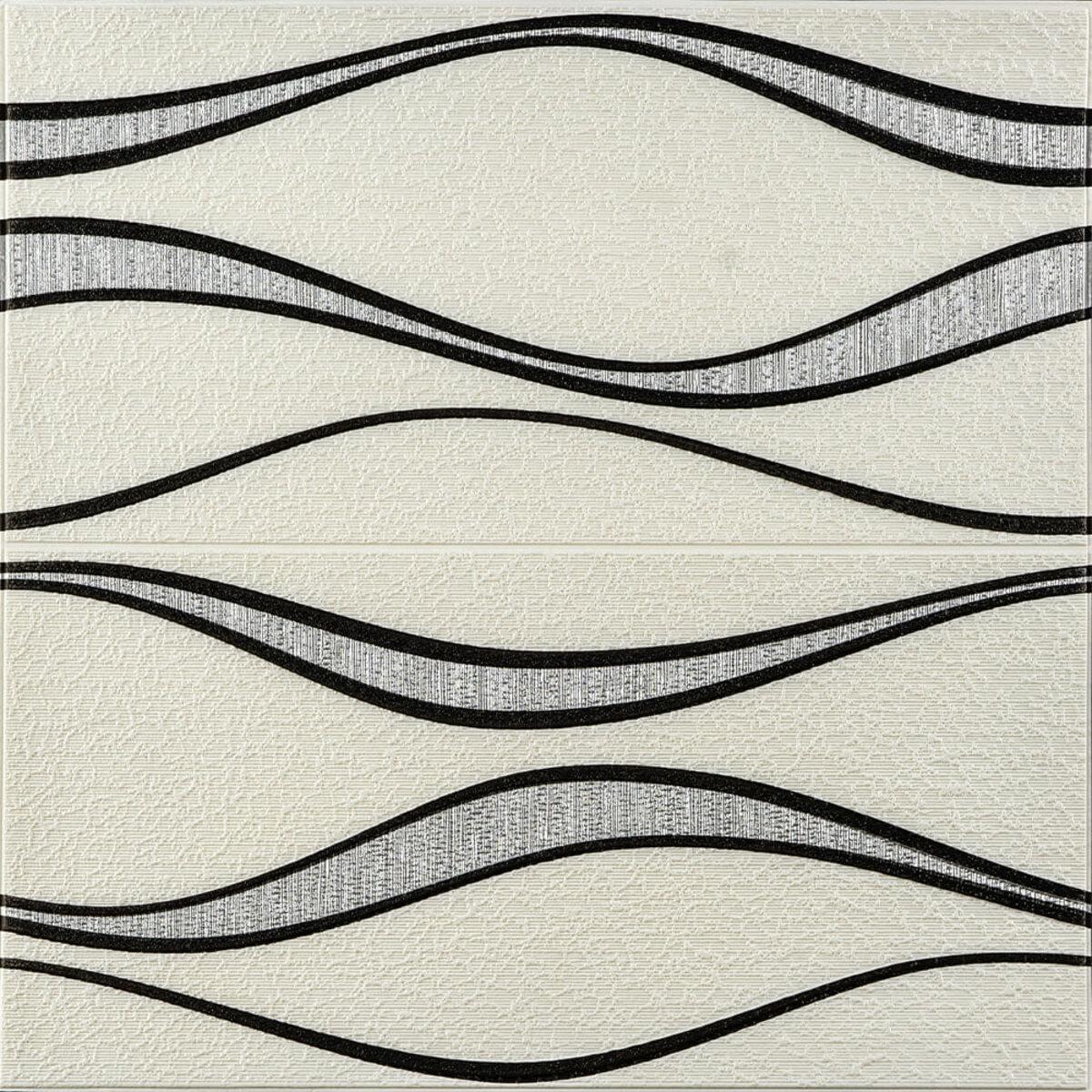 Панель самоклеящаяся 3D волны 195 700x700x5 мм Белый (SW-00000767)