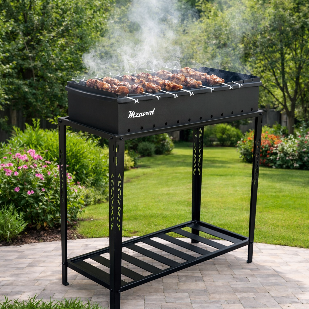 Мангал Jooki Прометей на 12 шампурів на дровниці 4 мм