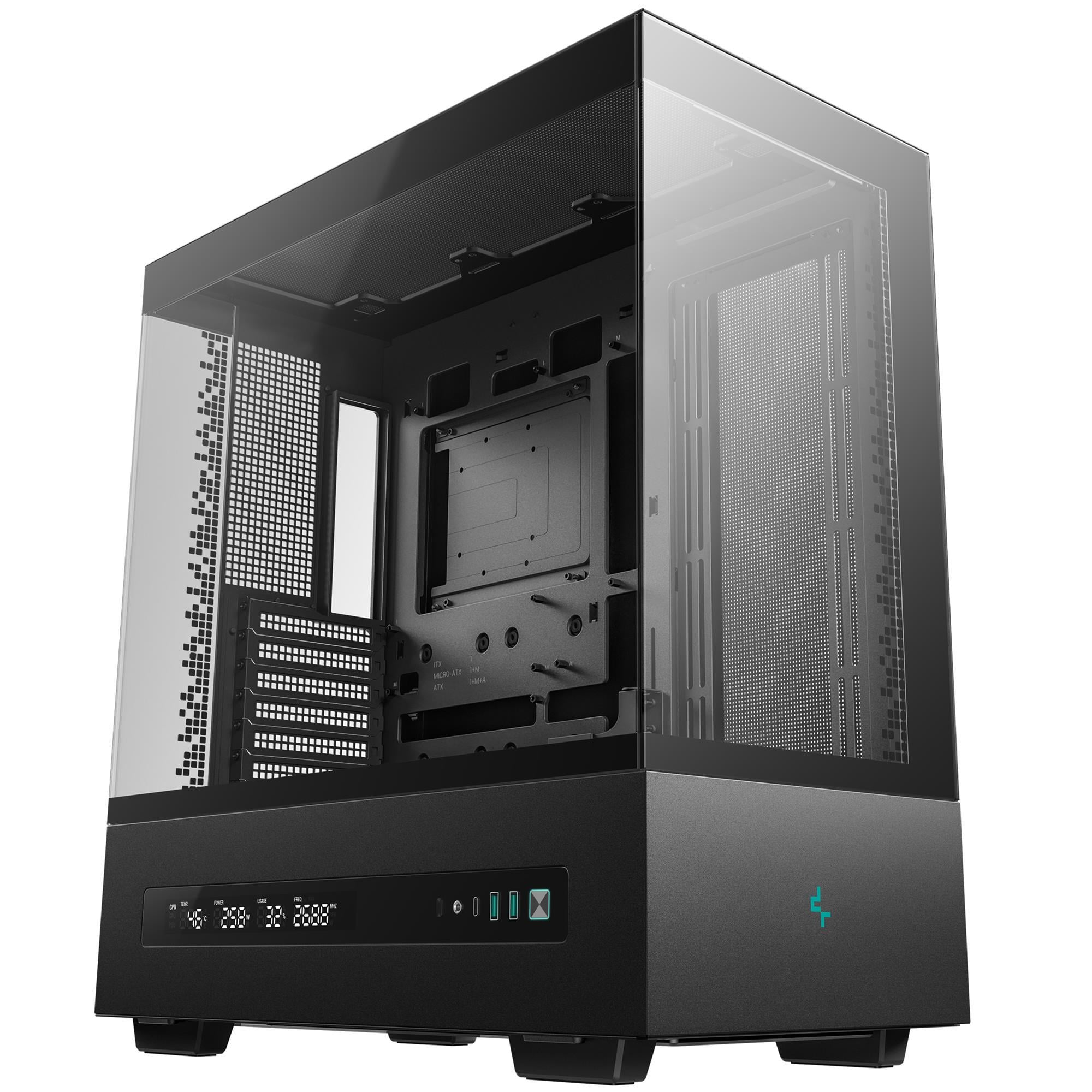 Корпус для ПК Deepcool CH690 Digital Midi-Tower no PSU ATX/MicroATX/Mini-ITX Digital Display Black (R-CH690-BKNNA0D-G-1)