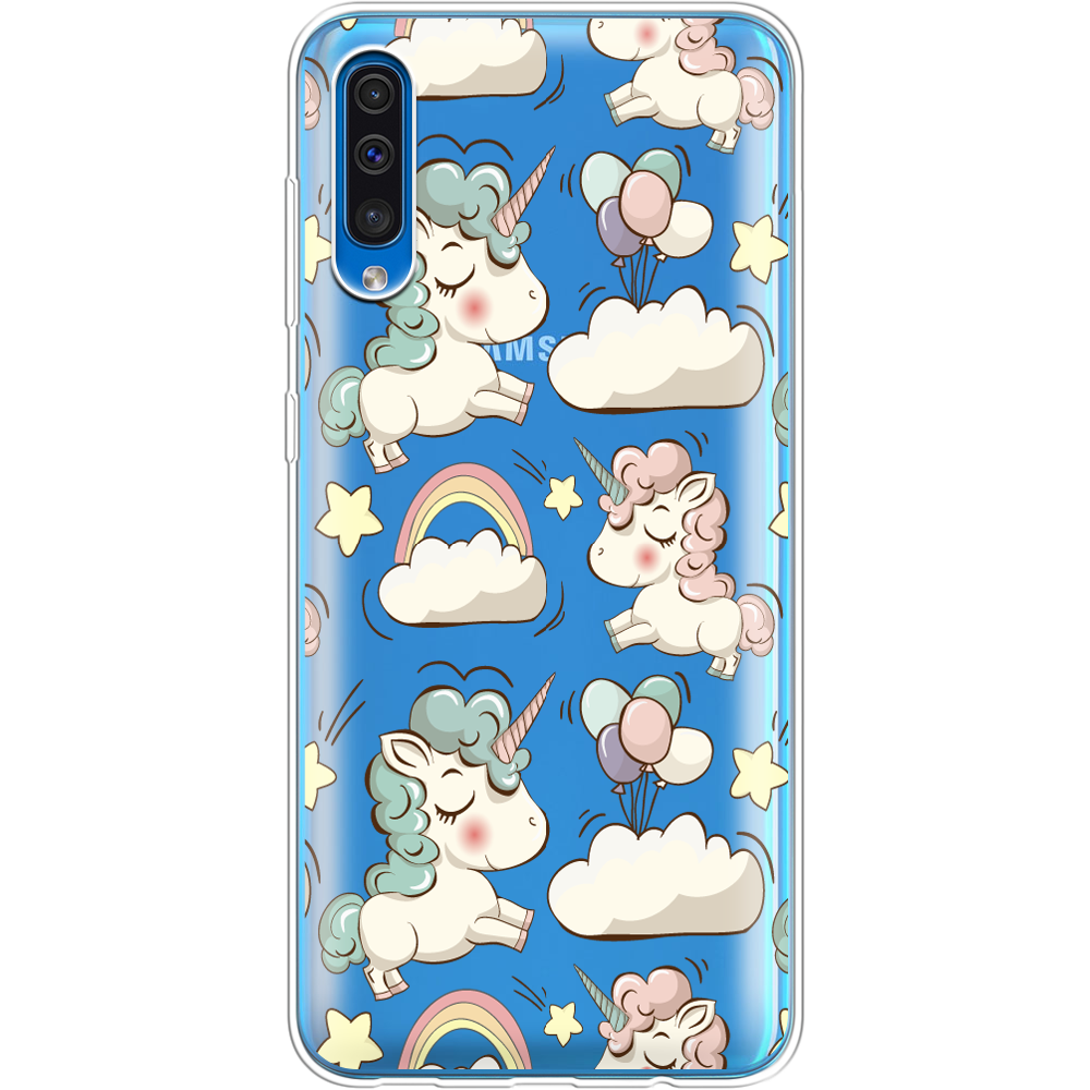 Чехол Boxface Samsung A505 Galaxy A50 Unicorns Прозрачный силикон (36417-cc2-36417)
