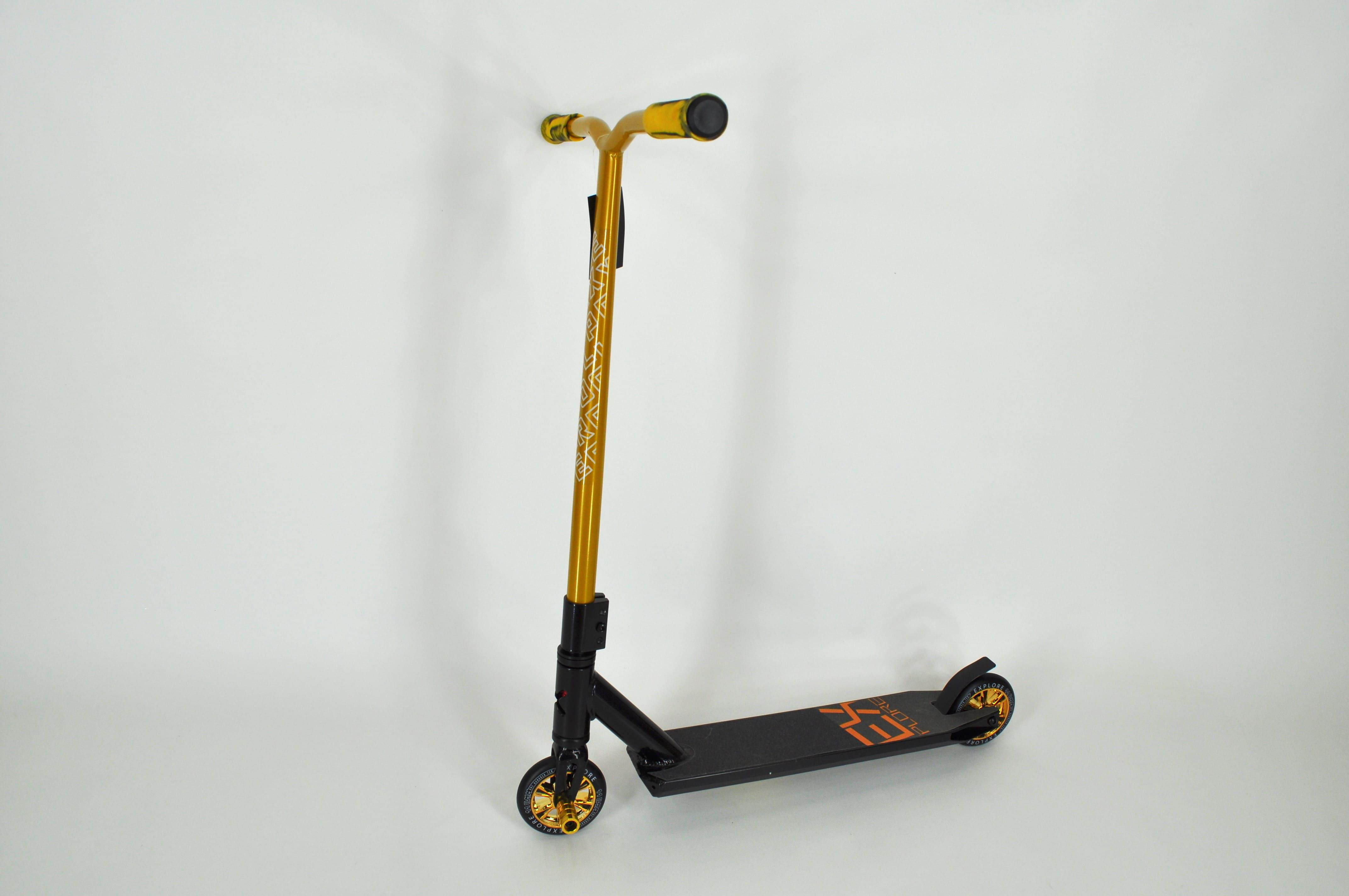 Самокат трюковый Explore Spade HIC + пега Золотой