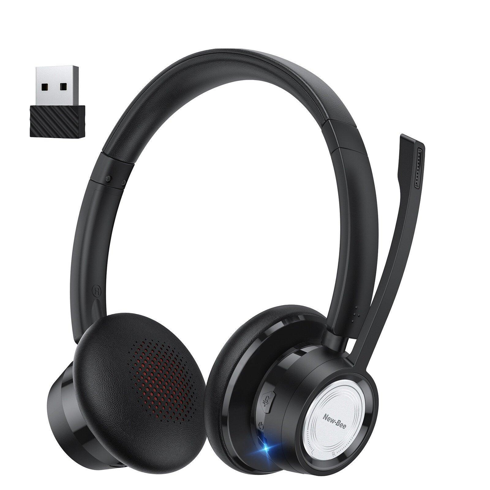 Гарнитура беспроводная New Bee BH58 Bluetooth с кнопками управления и шумоподавлением (86803)