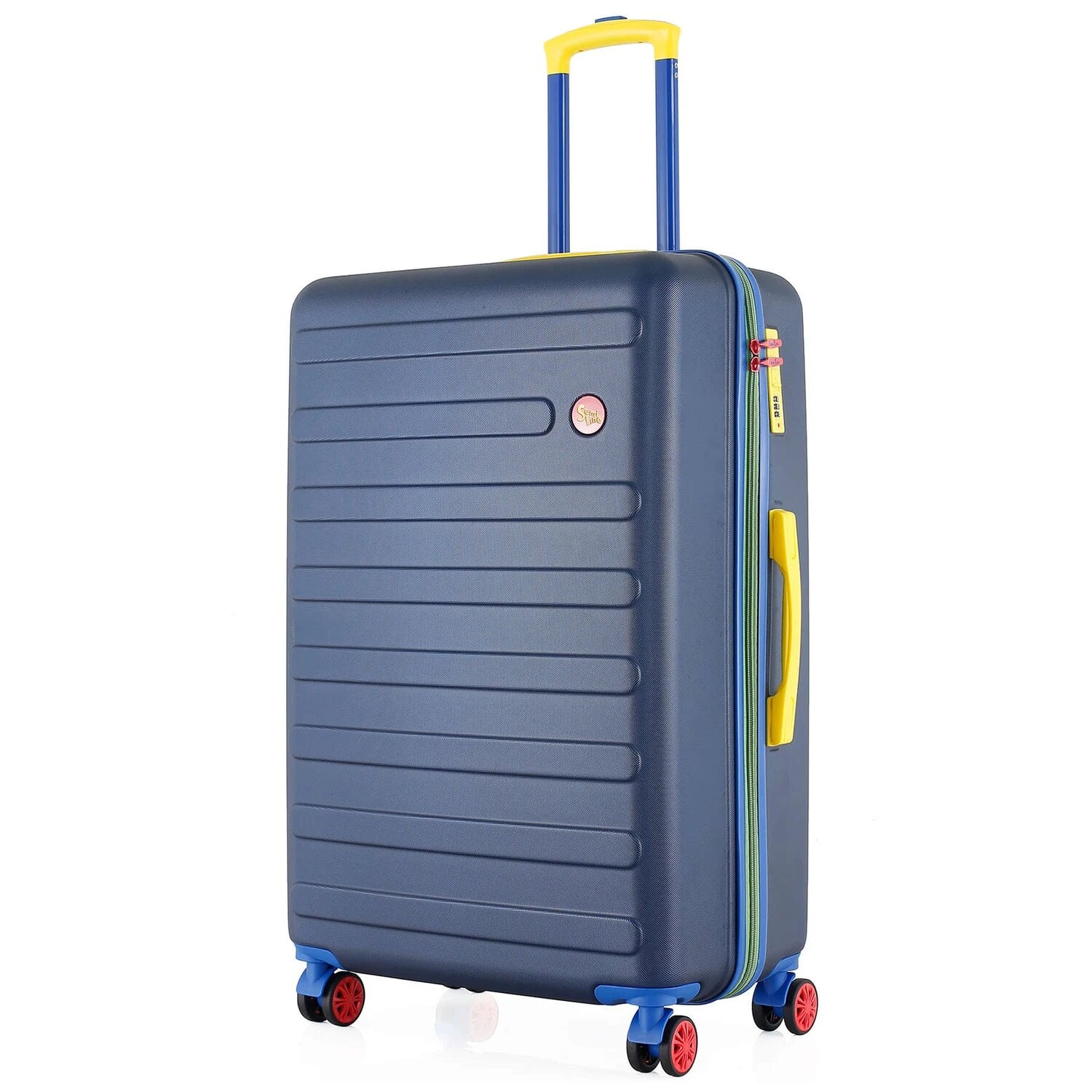 Чемодан SEMI LINE T5847-3 жесткий ABS-пластиковый на 4-х колесах 98 л Темно-синий (DAS304010)
