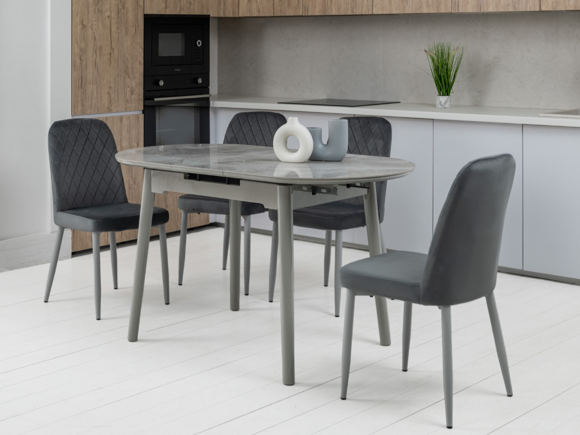 Обідній стіл розсувний Ветро 1100-1400x750x760 мм Ребекка грей/Сірий (TМ-85) - фото 11 Обідній стіл розсувний Ветро 1100-1400x750x760 мм Ребекка грей/Сірий (TМ-85) - фото 11