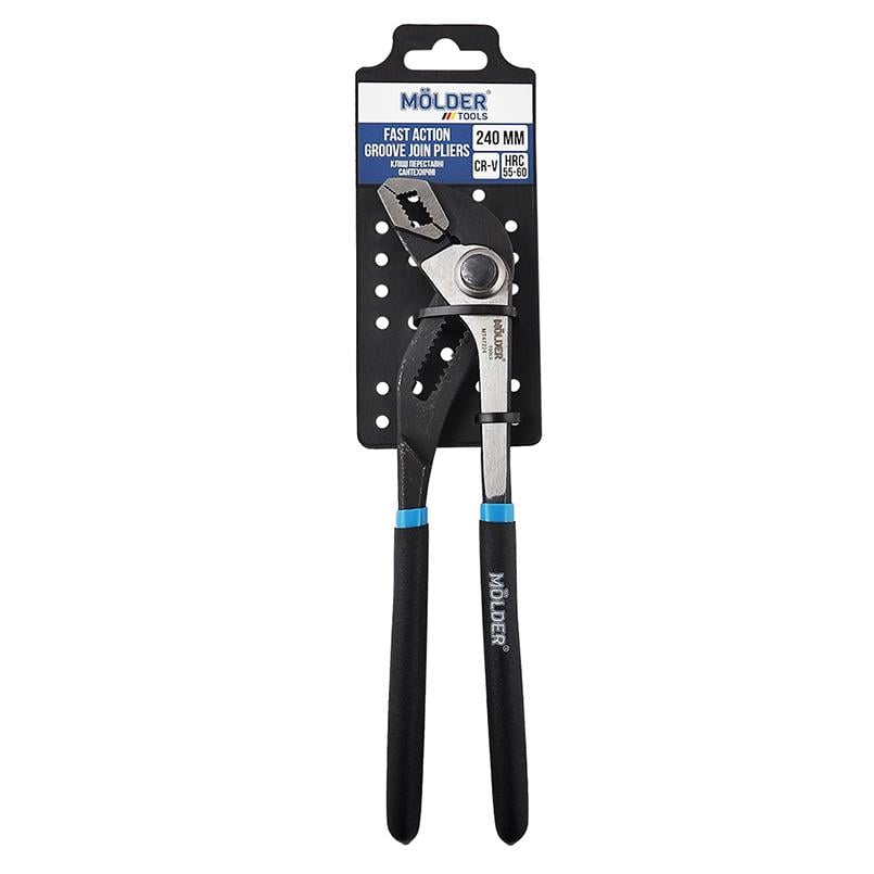 Кліщі Molder переставні сантехнічні Cr-V 240мм, макс.діаметр 35мм MT47224
