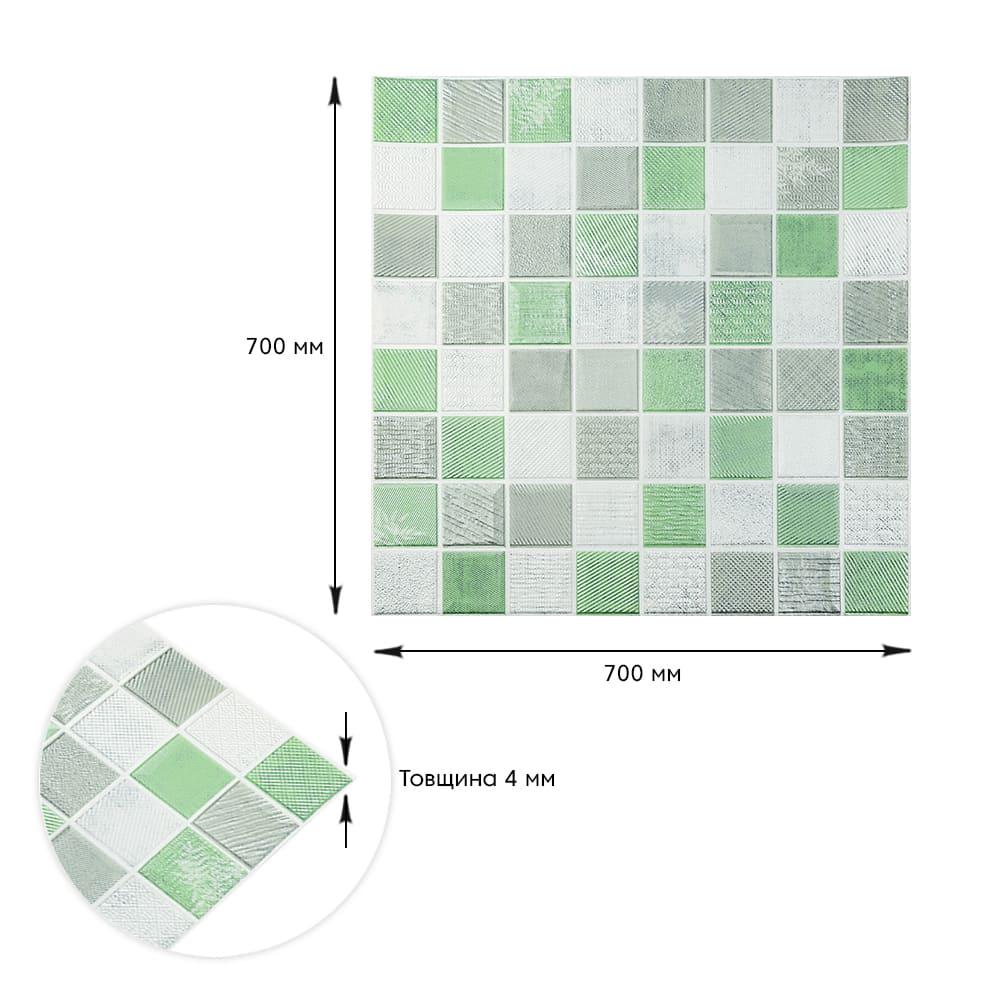 3D-панель самоклеющаяся настенно-потолочная Sticker Wall Мозаика 700х700х4 мм (SW-00002010) - фото 2