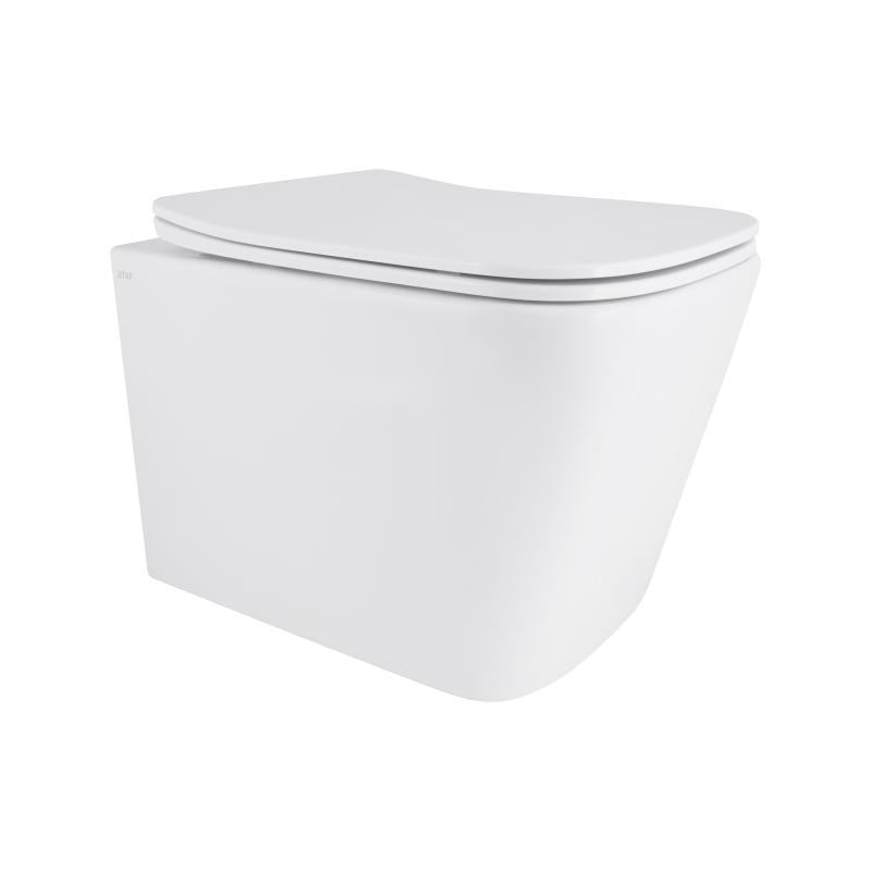 Унітаз підвісний Qtap Tern Ultra Quiet з сидінням Slim Duroplast/Soft-close/Quick Release QT17332303ASW 490x365x325 мм Білий (SD00050772)