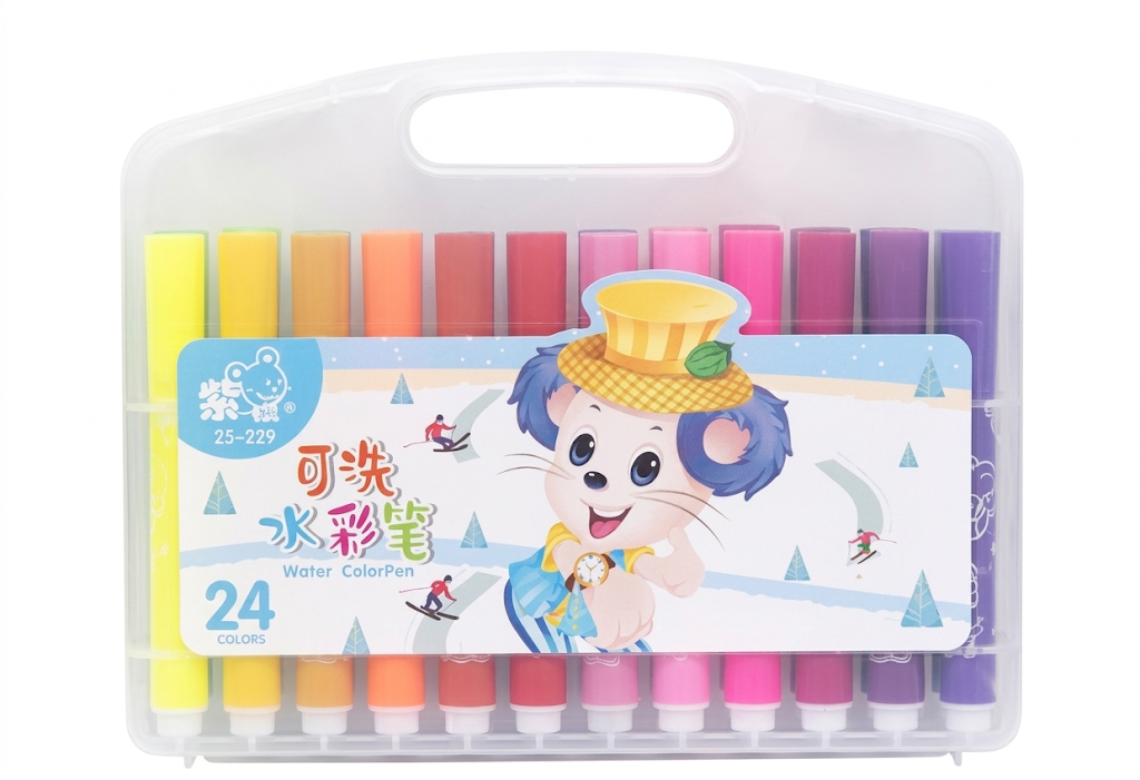 Набор фломастеров Bambi Water color pen 229-24 24 цветов в пластиковом боксе (AF-271-F-61) Набор фломастеров Bambi Water color pen 229-24 24 цветов в пластиковом боксе (AF-271-F-61)