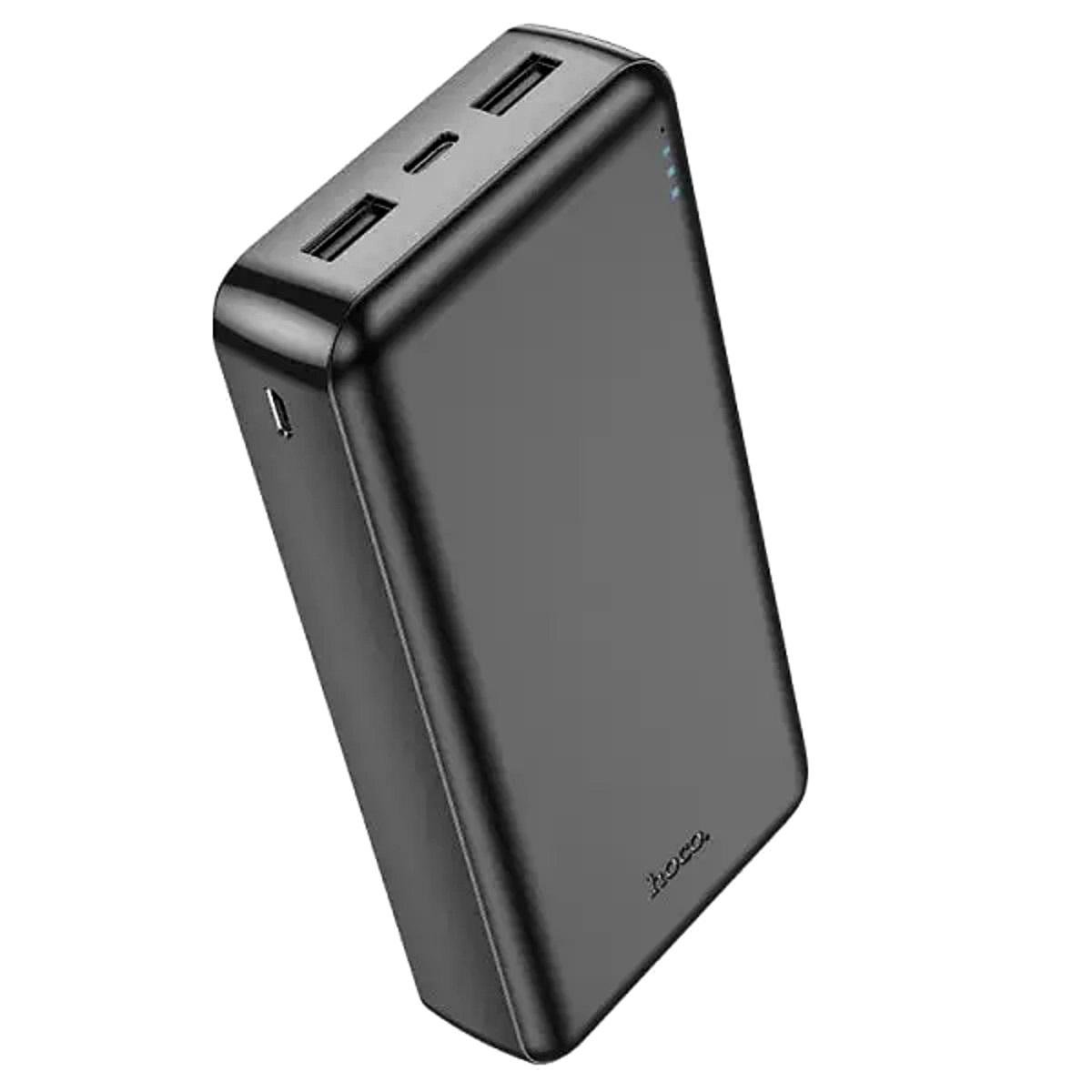 Повербанк Hoco J100A micro-USB Type-C швидке зарядження 20000 mAh 10W Чорний (PJ100AB)