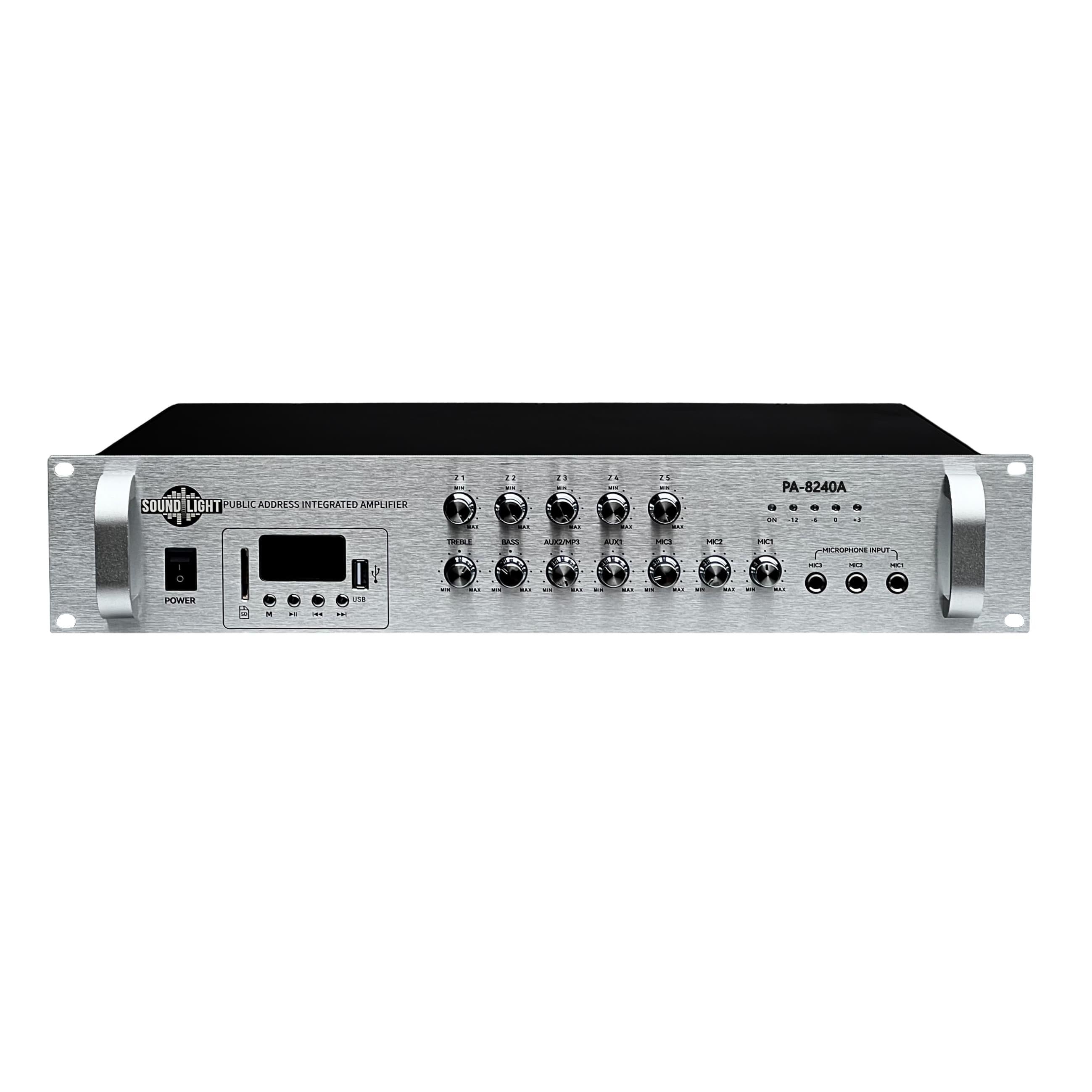 Трансляционный усилитель PA-8240A 5 зон 240 Вт SD/USB/BT/FM (33362702)