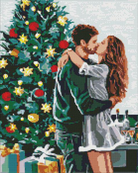 Алмазная мозаика на подрамнике Идейка В любимых объятиях с голограммными стразами AB 40x50 см (Id-AMO7786)