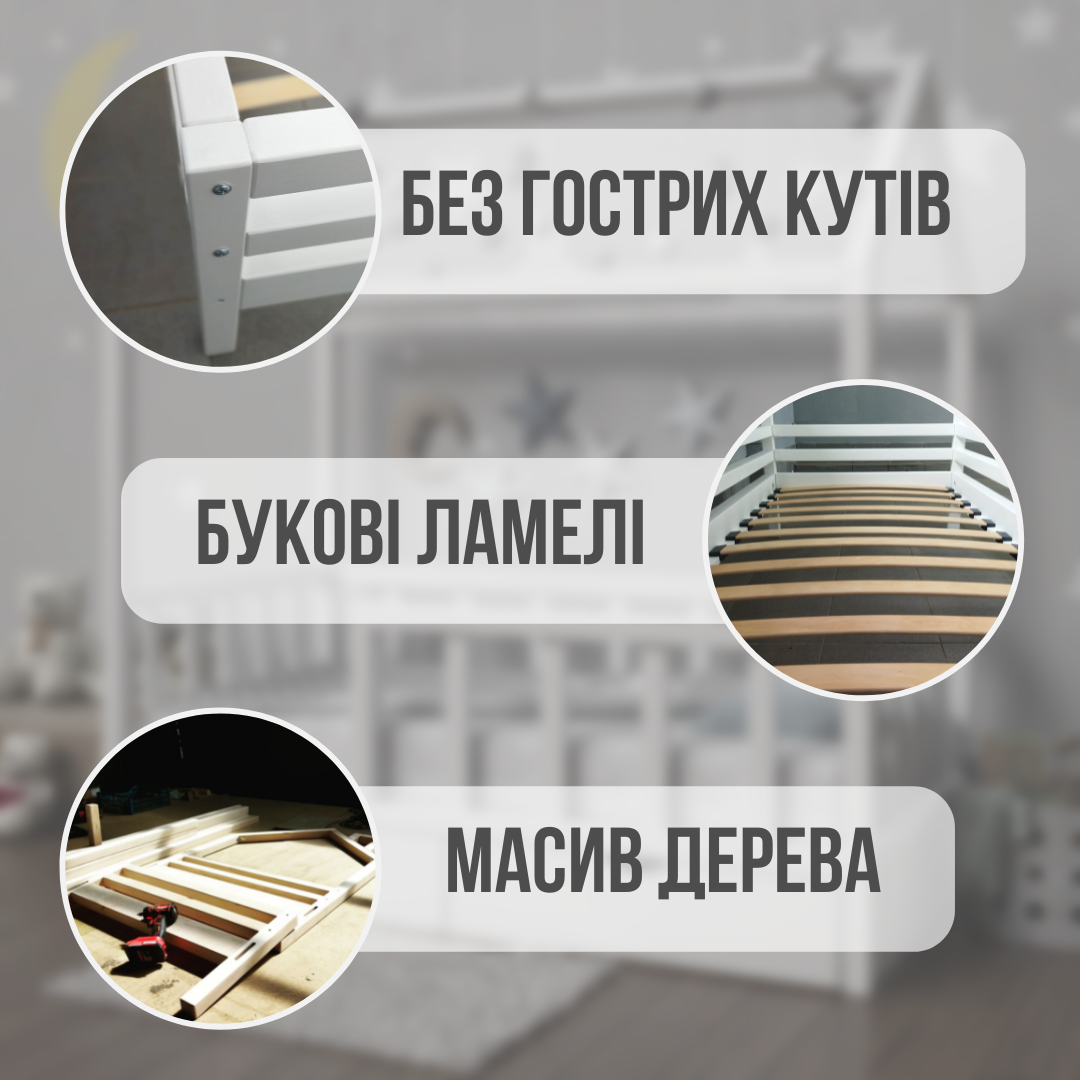 Детская кровать-домик RW Home с бортиком и ящиками из массива ольхи 140х80 см - фото 4 Детская кровать-домик RW Home с бортиком и ящиками из массива ольхи 140х80 см - фото 4