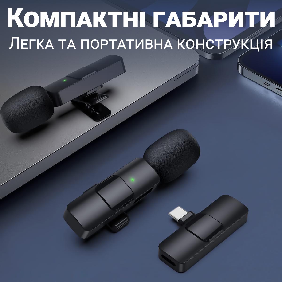 Микрофон двойной петличный беспроводной с Type-C Savetek P27-2 для смартфона/ноутбука/планшета 2,4 ГГц - фото 14