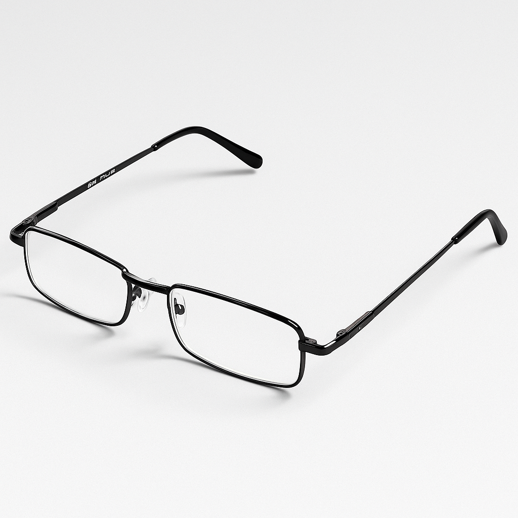 Очки мужские для зрения металлические на флексах C2 Черный +1.0 Черный (898)