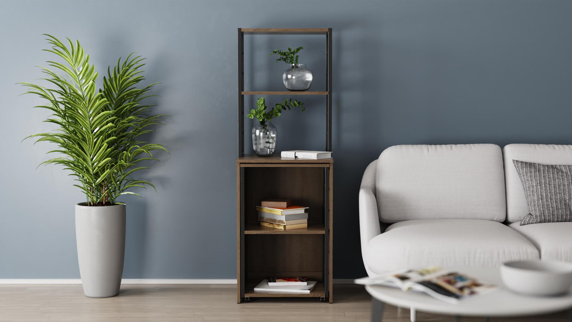 Стіл-тумба трансформер Ferrum-decor Смарт 2/2 метал/ДСП 16 мм 750x1450x600 мм Чорний/Дуб Сонома Трюфель (FRD-105106) - фото 11 Стіл-тумба трансформер Ferrum-decor Смарт 2/2 метал/ДСП 16 мм 750x1450x600 мм Чорний/Дуб Сонома Трюфель (FRD-105106) - фото 11