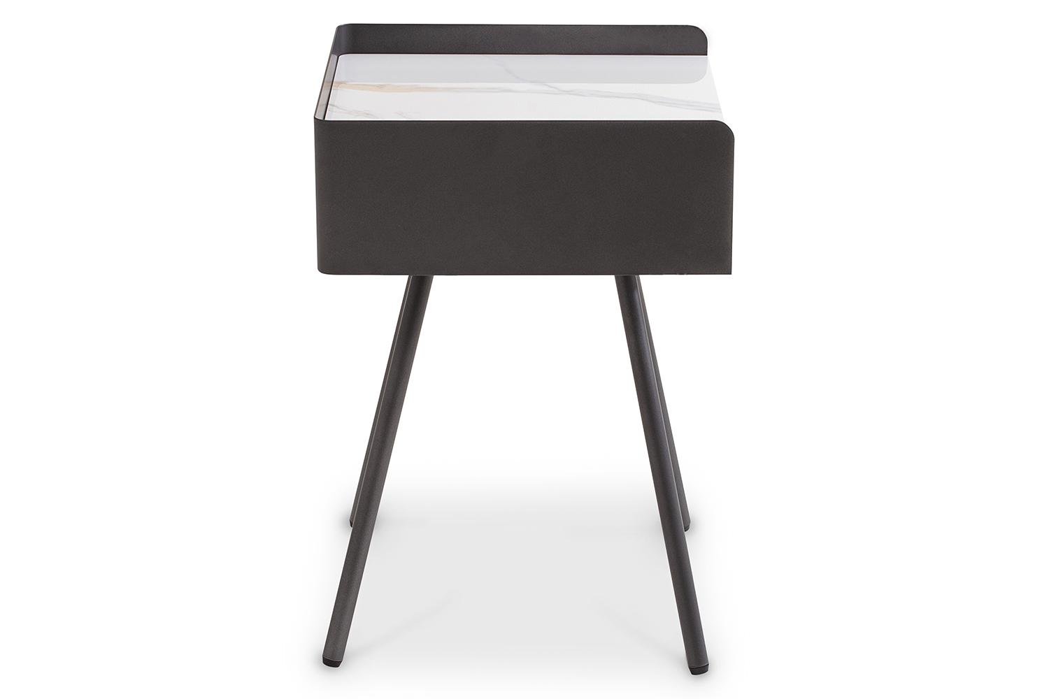 Тумбочка прикроватная Matteo 1 ящик Lilac ice top walnut canaletto (16045) - фото 2 Тумбочка прикроватная Matteo 1 ящик Lilac ice top walnut canaletto (16045) - фото 2