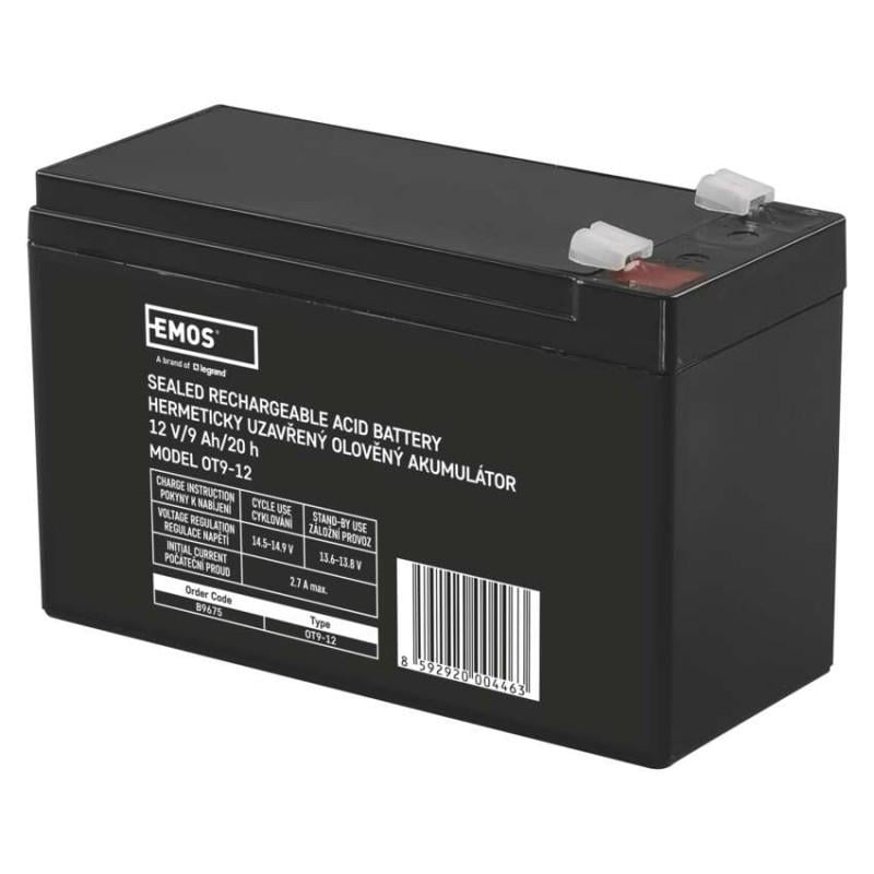 Батарея аккумуляторная Emos B9675 AGM 12V 9 Ah Fast 6,3 мм (37804734)