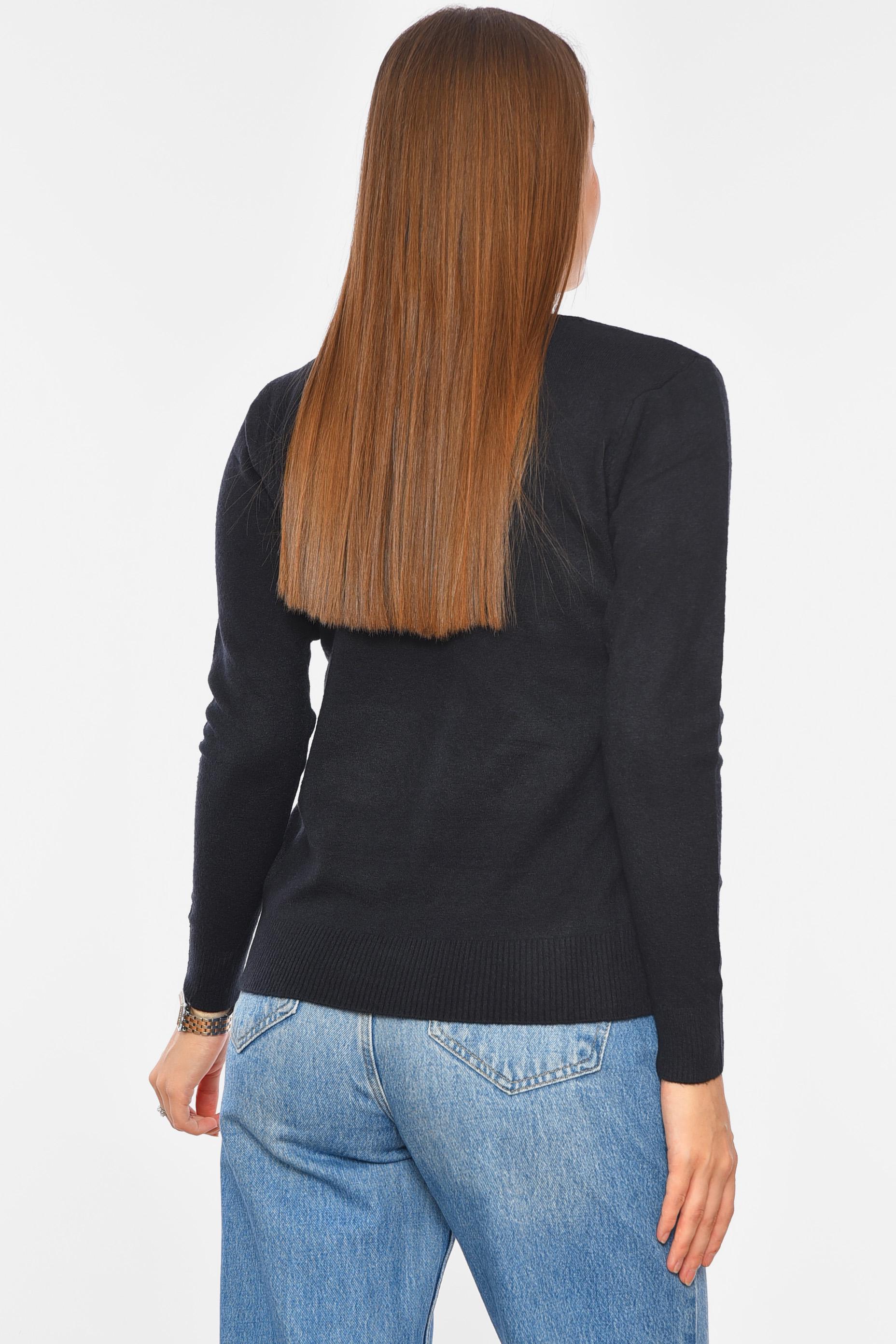 Светр жіночий M Темно-синій (191816) - фото 3 Светр жіночий M Темно-синій (191816) - фото 3