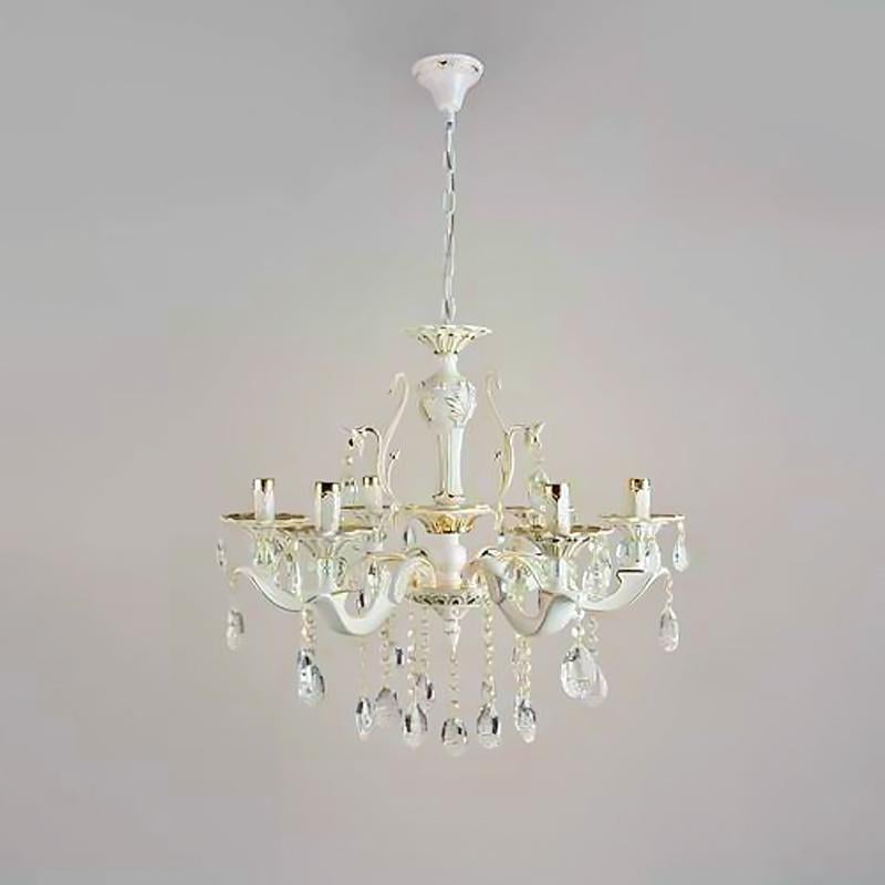 Люстра подвесная свечи Light House SH-18230/6 650х650х610 мм Белый/Золотой