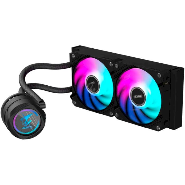 Система рідкого охолодження для процесора Gigabyte AORUS WATERFORCE II 240 з підсвічуванням Чорний (22931771)