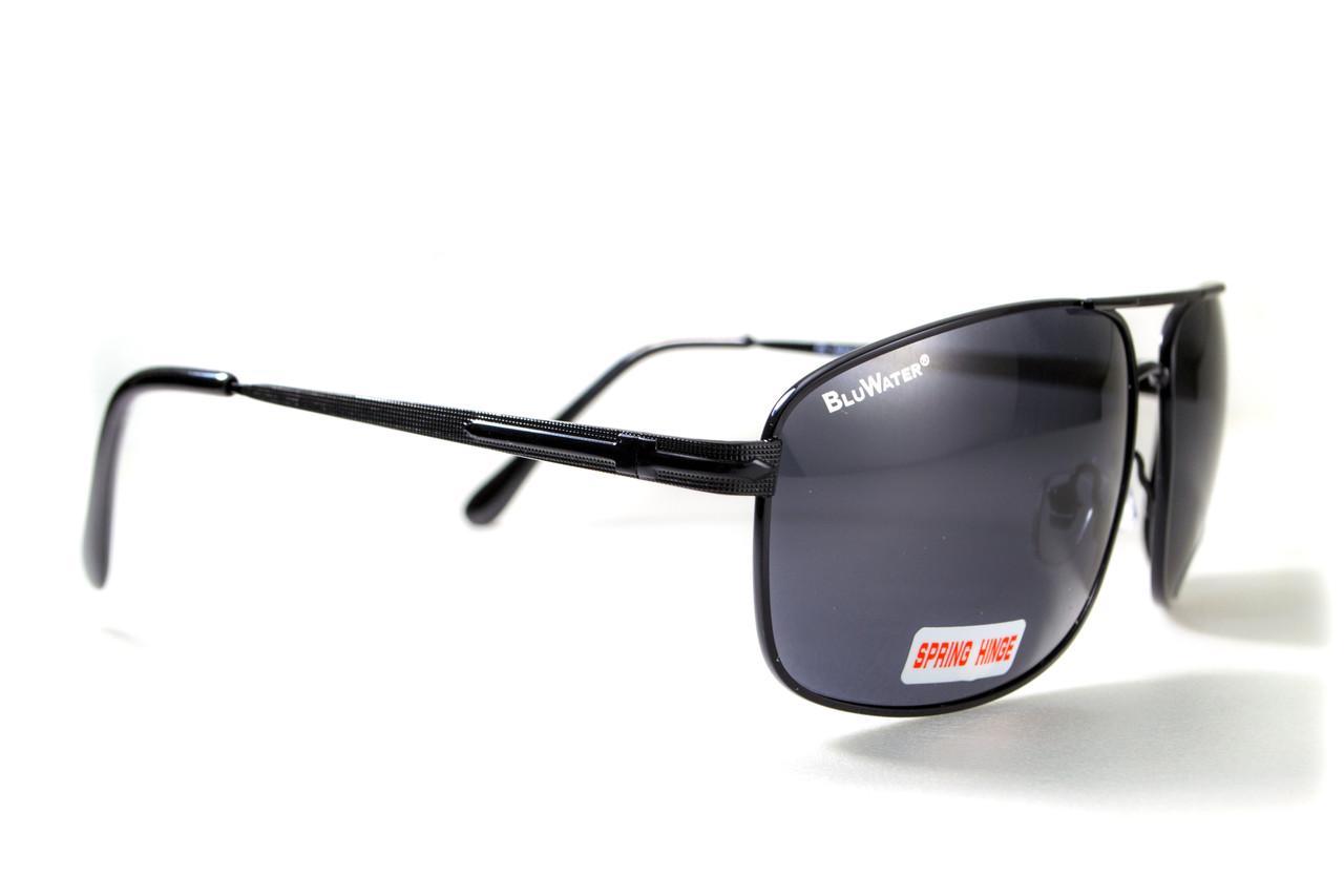 Очки поляризационные BluWater Navigator-2 Polarized Черный в металлической оправе (69961757983982)