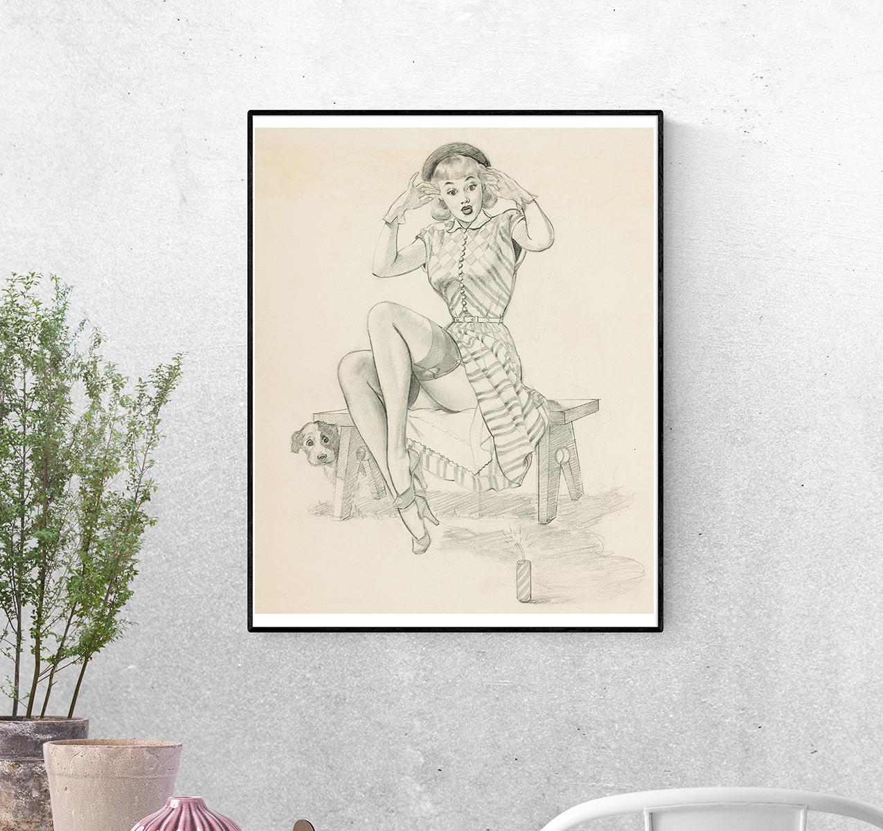 Постер Испугалась Воана Олдена Басса формат А-0 (pin_up010270_Poster)