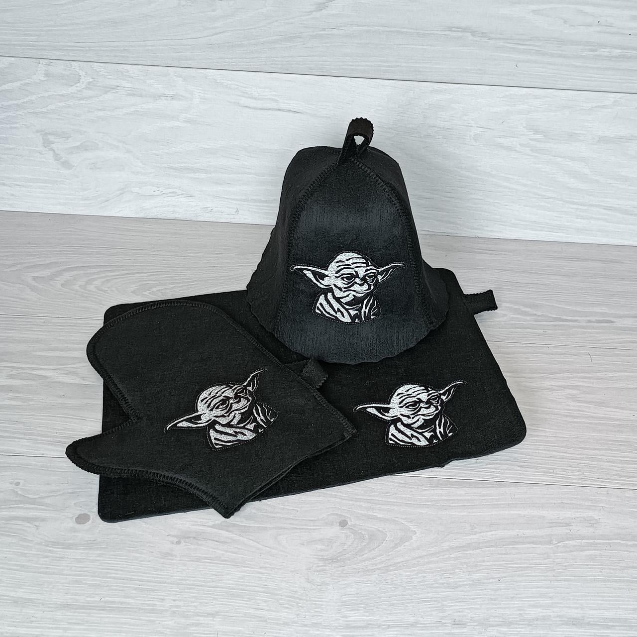 Подарочный набор для бани и сауны Luxyart Йода 3 пр. (PU-014)