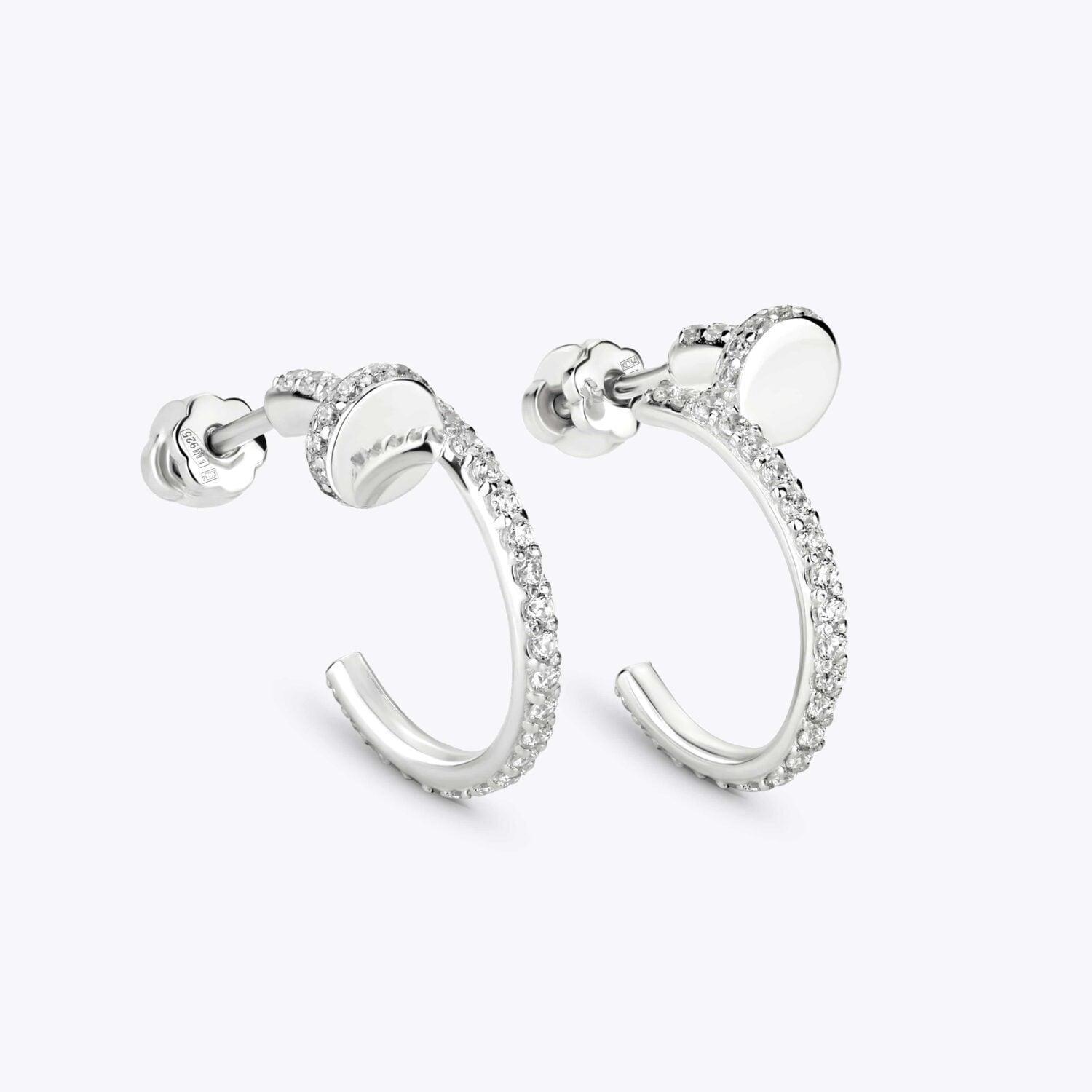 Серьги серебряные Гвоздь (34407627)