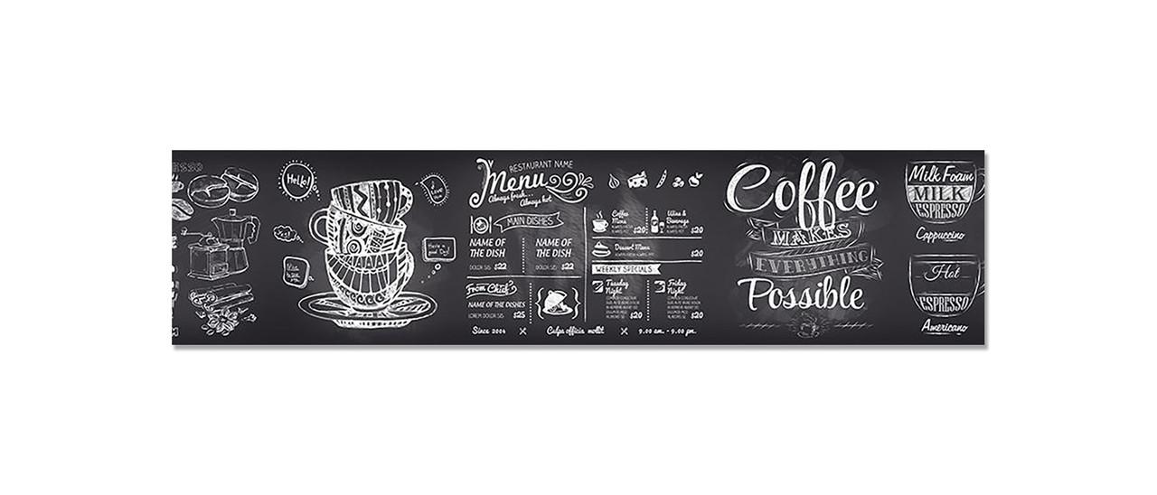 Наклейка виниловая на кухню Zatarga Меню Мелом/Кофе 600х2500 мм (1283915373)