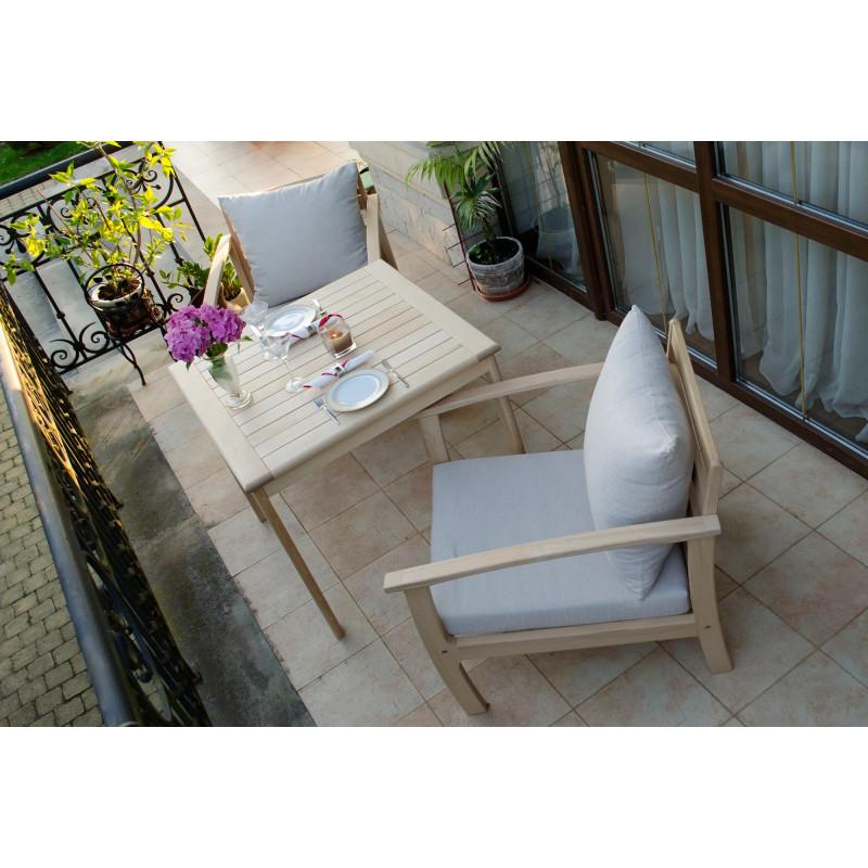 Обеденный стол Woodman Legato из натурального дерева бук 80х80 см Ореховый (53220) - фото 5