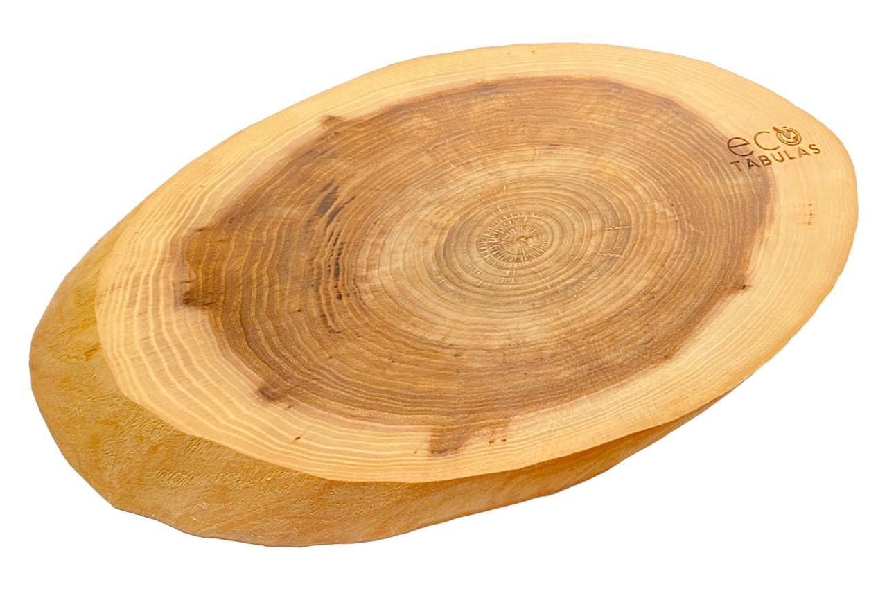 Доска разделочная Eco Tabulas 420x230x30 мм овальная без коры Lux (ас42) - фото 1 Доска разделочная Eco Tabulas 420x230x30 мм овальная без коры Lux (ас42) - фото 1