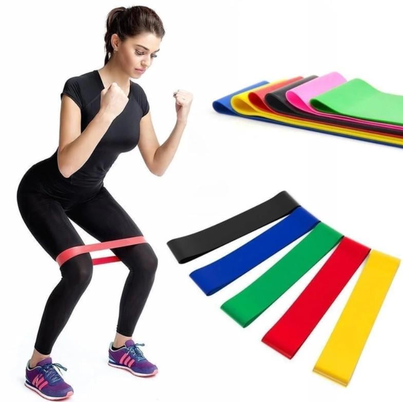 Набор резинок для фитнеса и спорта Kayfovo GS-1723 5 лент и чехол (28662) - фото 5 Набор резинок для фитнеса и спорта Kayfovo GS-1723 5 лент и чехол (28662) - фото 5