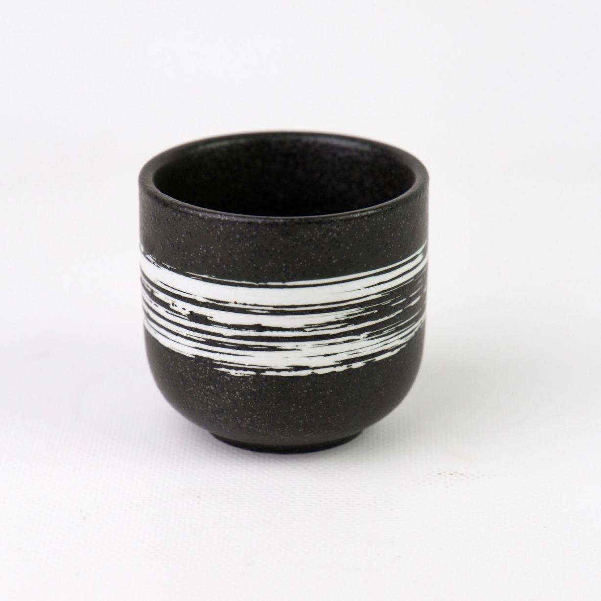 Чашка японская чайная из керамики 200 мл Серо-белый (00000010156)