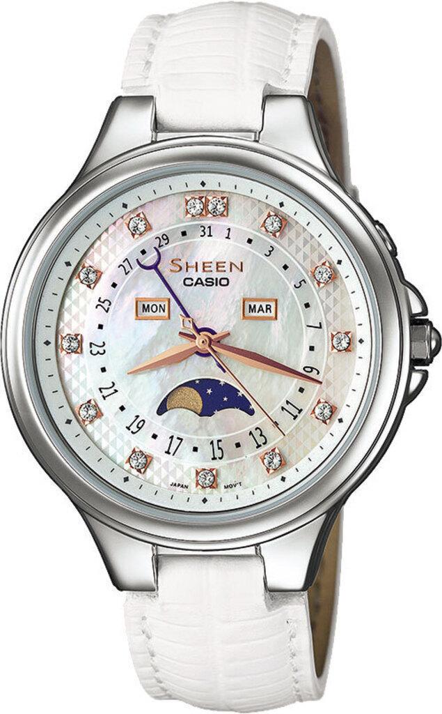 Наручные часы женские Casio Sheen SHE-3045L-7A Casio Collection со стальным корпусом Перламутровый (3099892539)