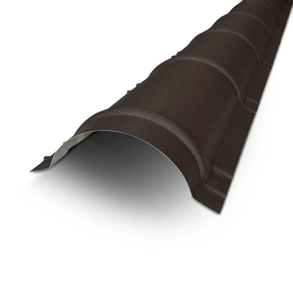 Конек полукруглый штампованный ArcelorMittal для металлочерепицы матовый RAL 8019 Темно-коричневый (33706365)