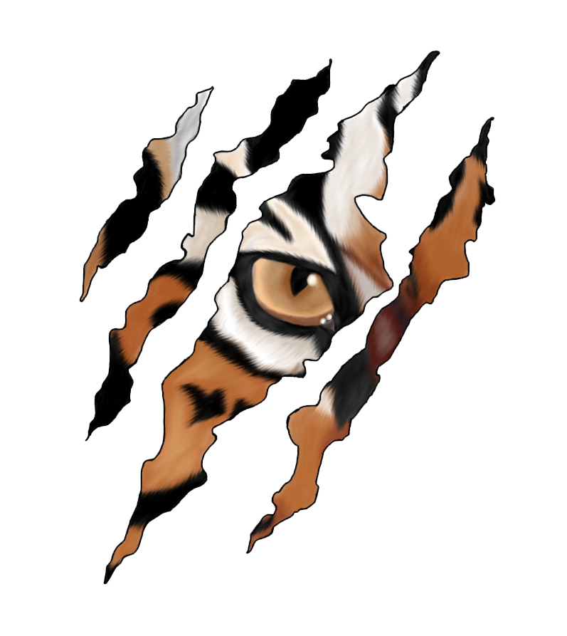 Наклейка для авто Когти тигра для капота/стекла 30x30 см (Н023-M)