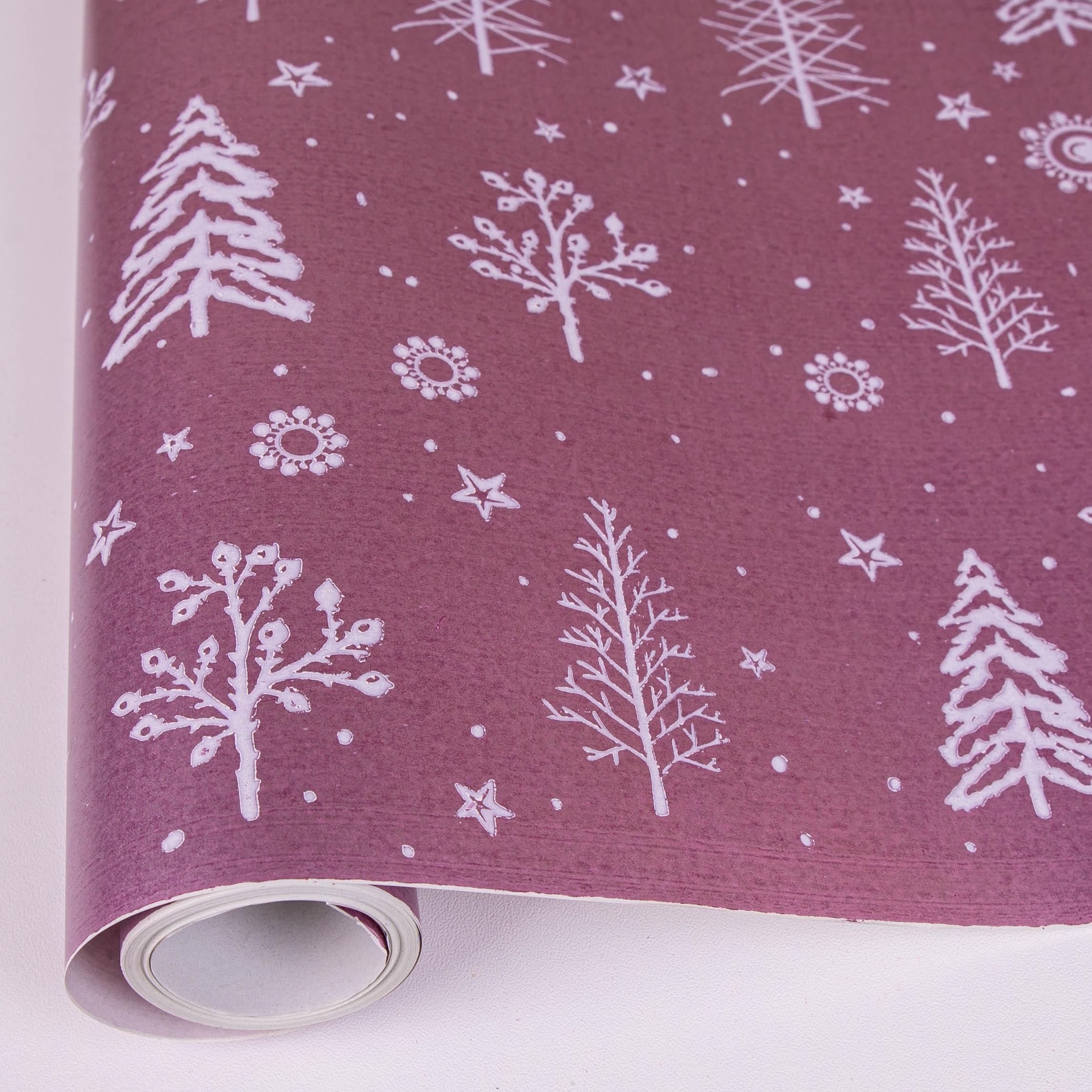 Бумага подарочная Елочки 10 м 70 см (1468-292)