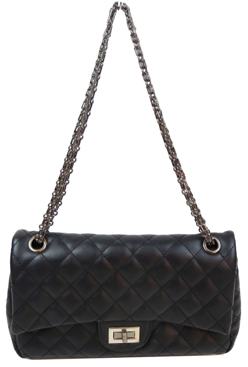 Клатч женский кожаный на цепочке Giaguaro Giorgio Ferretti 42445061 Черный