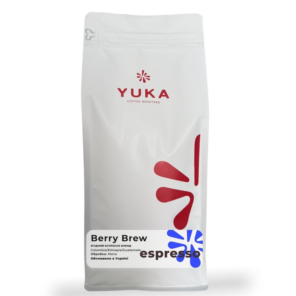Кава в зернах Yuka Coffee Roastery суміш Berry Brew 1 кг (000046) - фото 1 Кава в зернах Yuka Coffee Roastery суміш Berry Brew 1 кг (000046) - фото 1